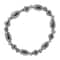 John Bead Hematite Black Natural Stone Stretch Bracelet